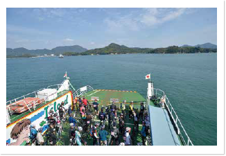 高速道路や瀬戸内の美しい島々を舞台に行うサイクリング大会